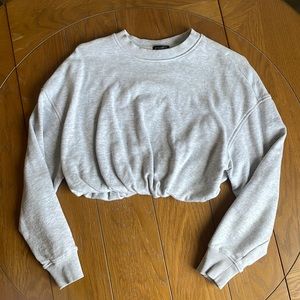 Cropped Grey Dynamite Sweatshirt